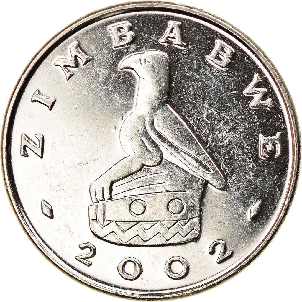 Coin, Zimbabwe, 20 Cents, 2002, Harare, AU(55-58), Nickel plated steel, KM:4a