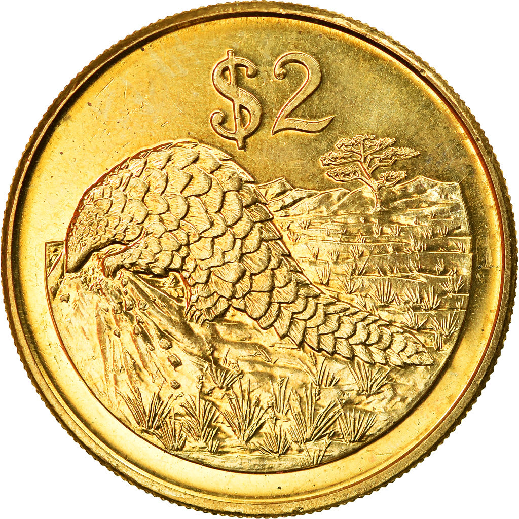 Monnaie, Zimbabwe, 2 Dollars, 2002, Harare, SUP, Brass plated steel, KM:12a
