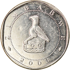 Monnaie, Zimbabwe, 10 Dollars, 2003, Harare, TTB, Nickel plated steel, KM:14