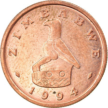 Coin, Zimbabwe, Cent, 1994, AU(50-53), Bronze Plated Steel, KM:1a
