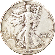 Coin, United States, Walking Liberty Half Dollar, Half Dollar, 1941, U.S. Mint