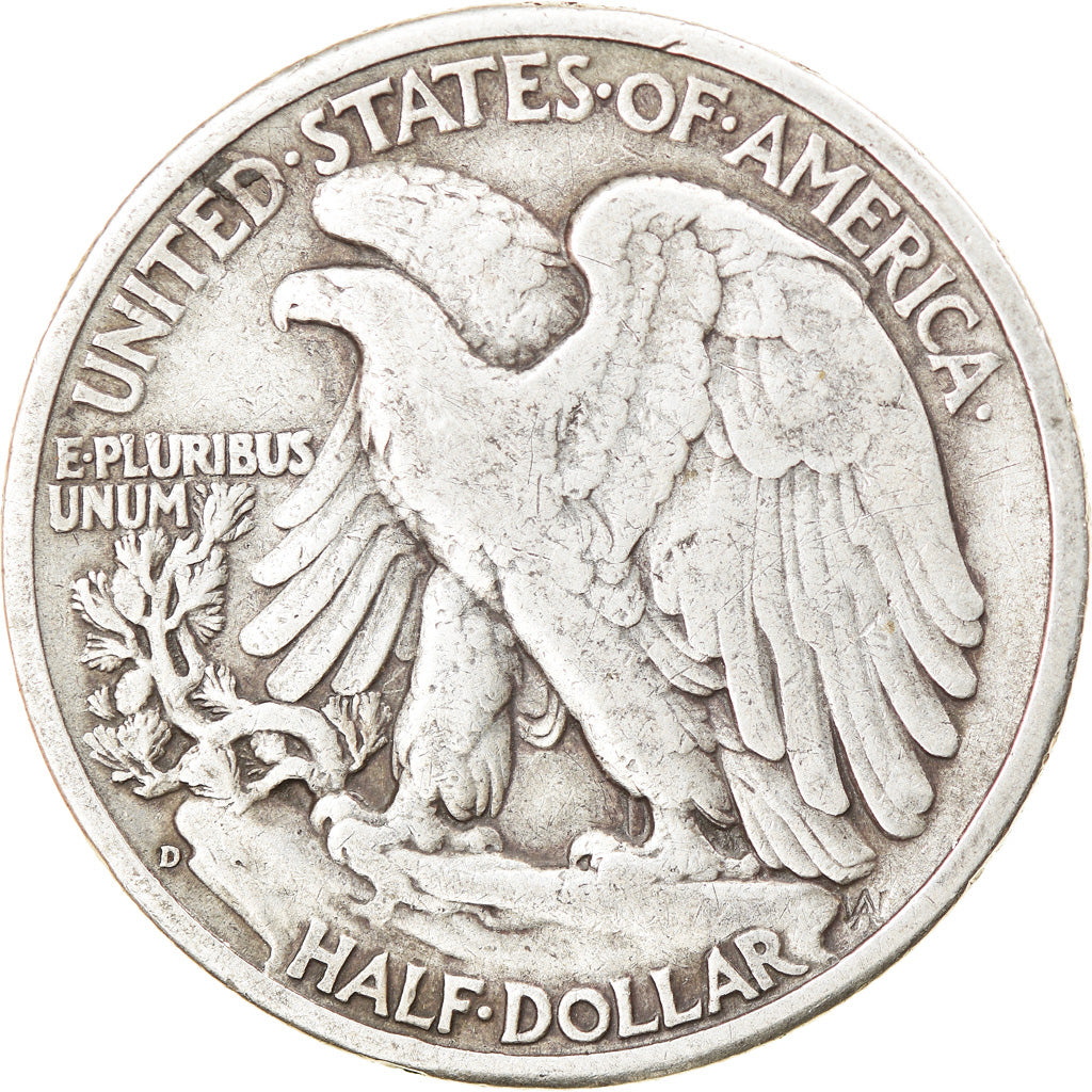 Coin, United States, Walking Liberty Half Dollar, Half Dollar, 1944, U.S. Mint
