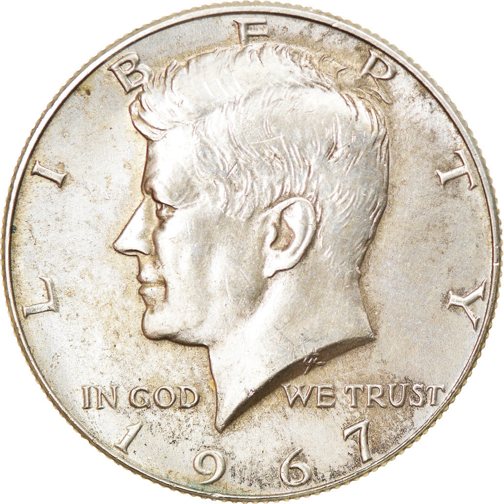 Coin, United States, Kennedy Half Dollar, Half Dollar, 1967, U.S. Mint