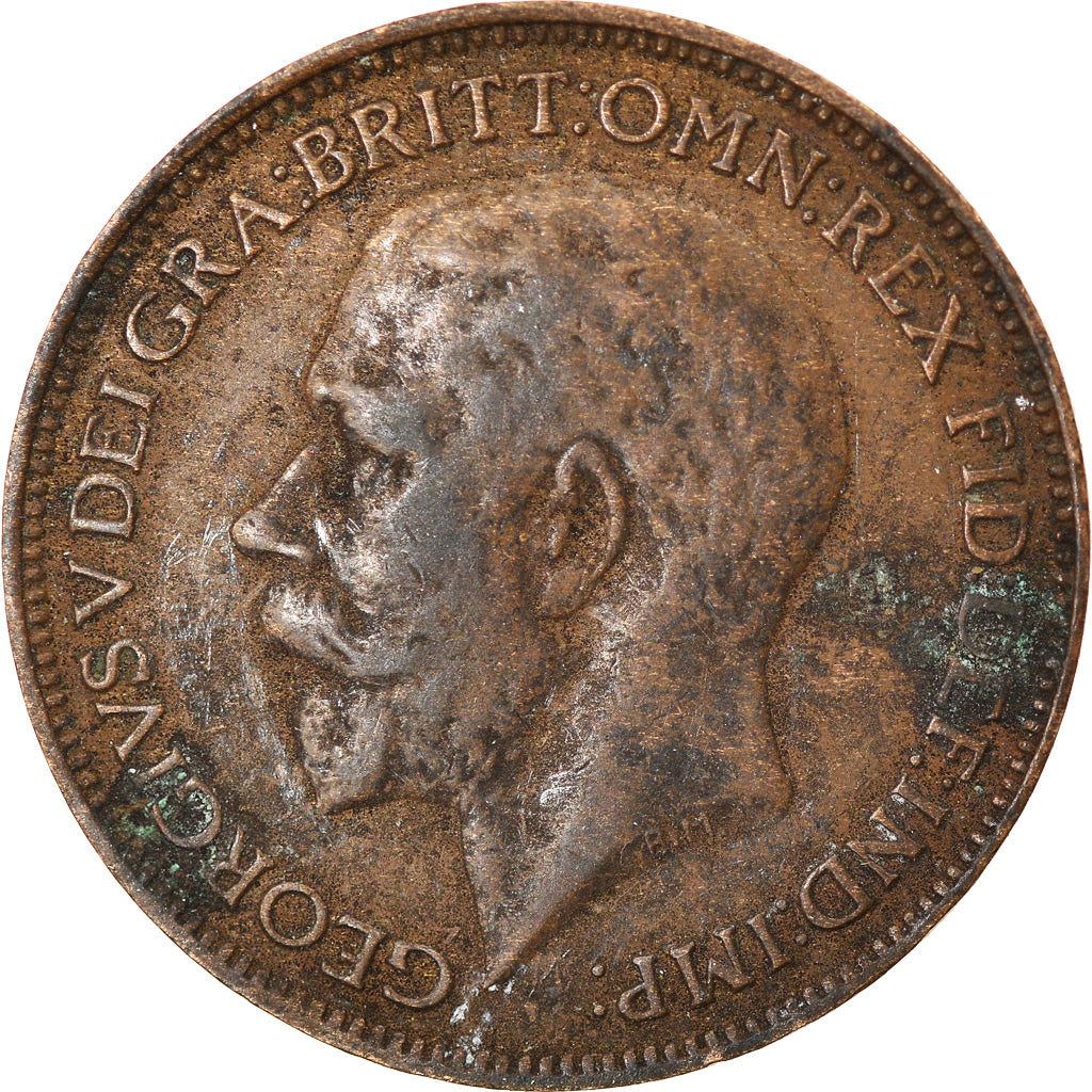 Monnaie, Grande-Bretagne, George V, Farthing, 1921, TB+, Bronze, KM:808.2