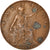 Moneta, Wielka Brytania, George V, Farthing, 1921, VF(30-35), Bronze, KM:808.2