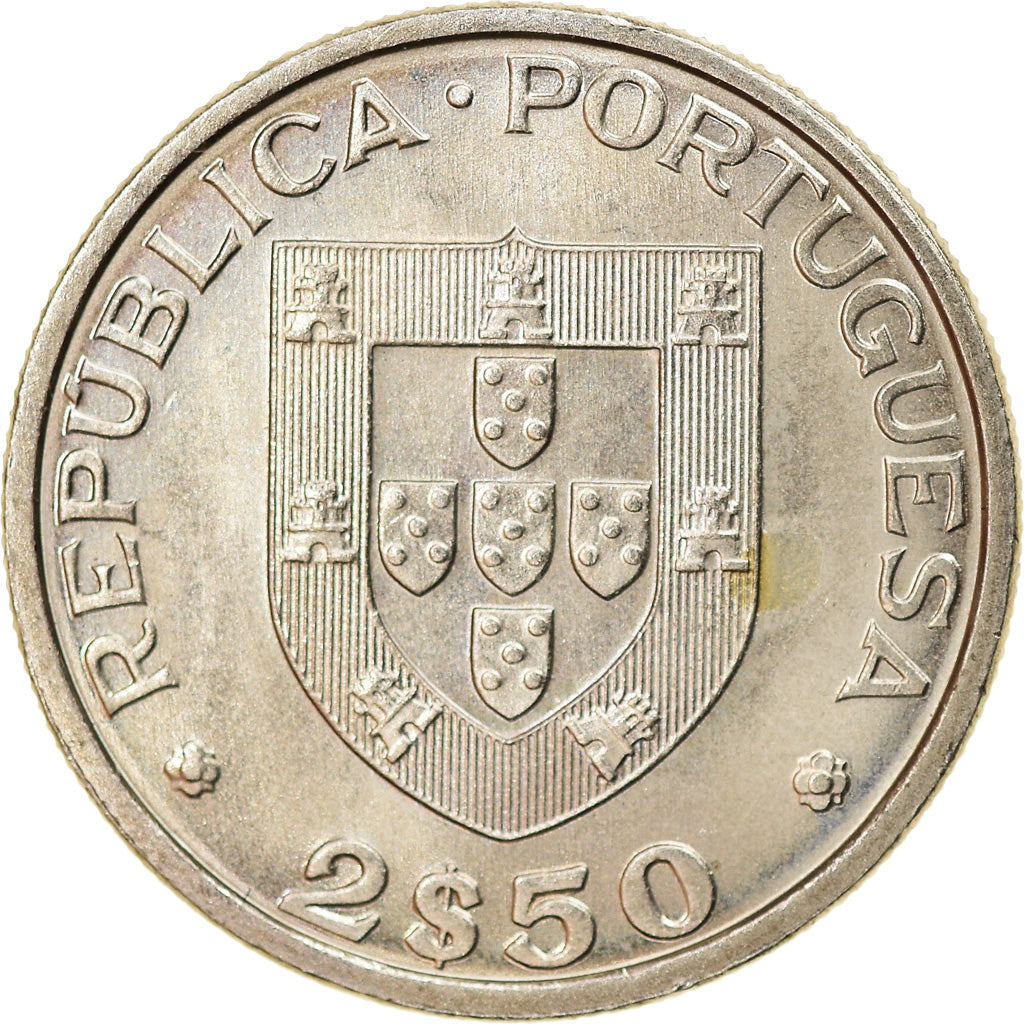 Coin, Portugal, 2-1/2 Escudos, 1983, EF(40-45), Copper-nickel, KM:617