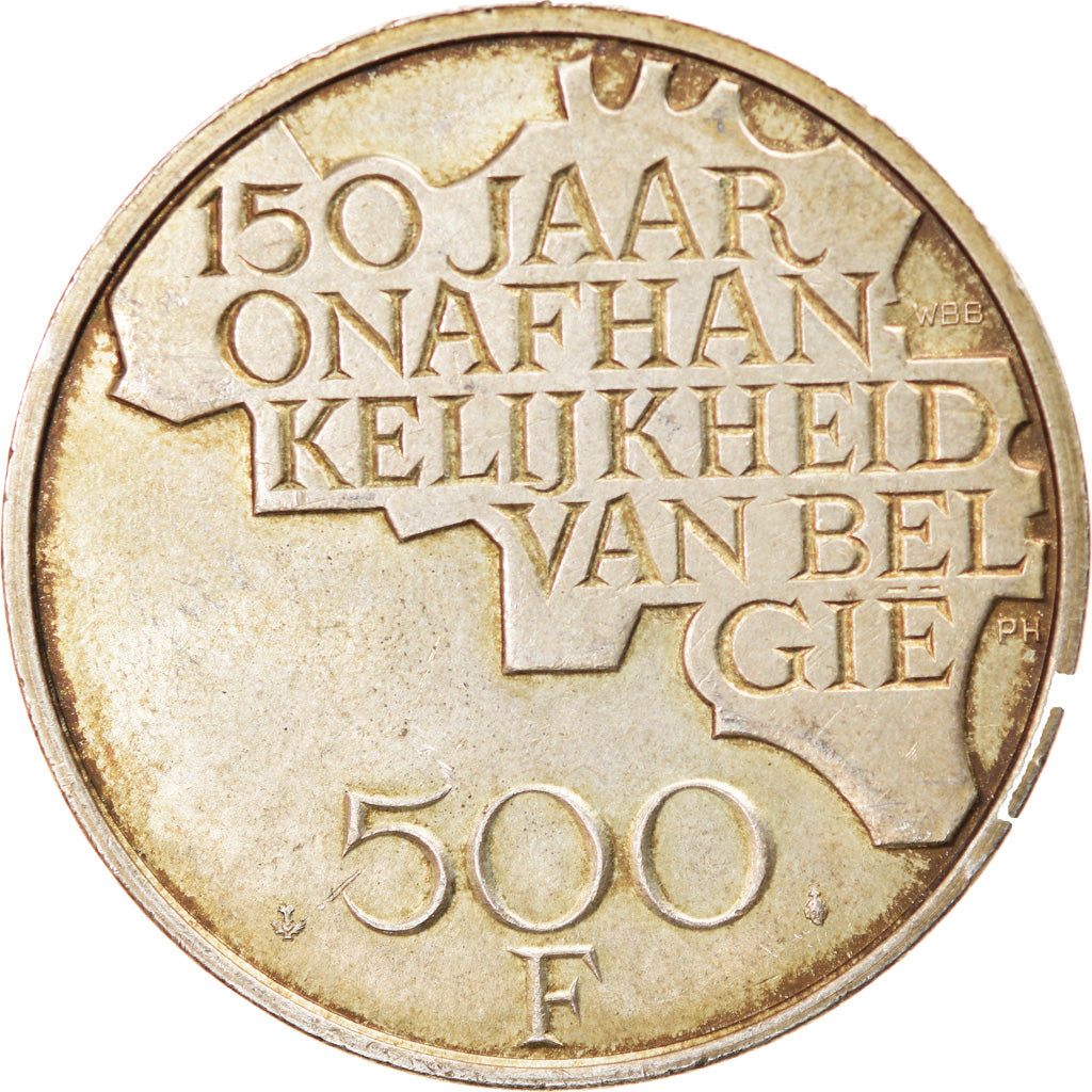 Coin, Belgium, 500 Francs, 500 Frank, 1980, Brussels, EF(40-45), Silver Clad