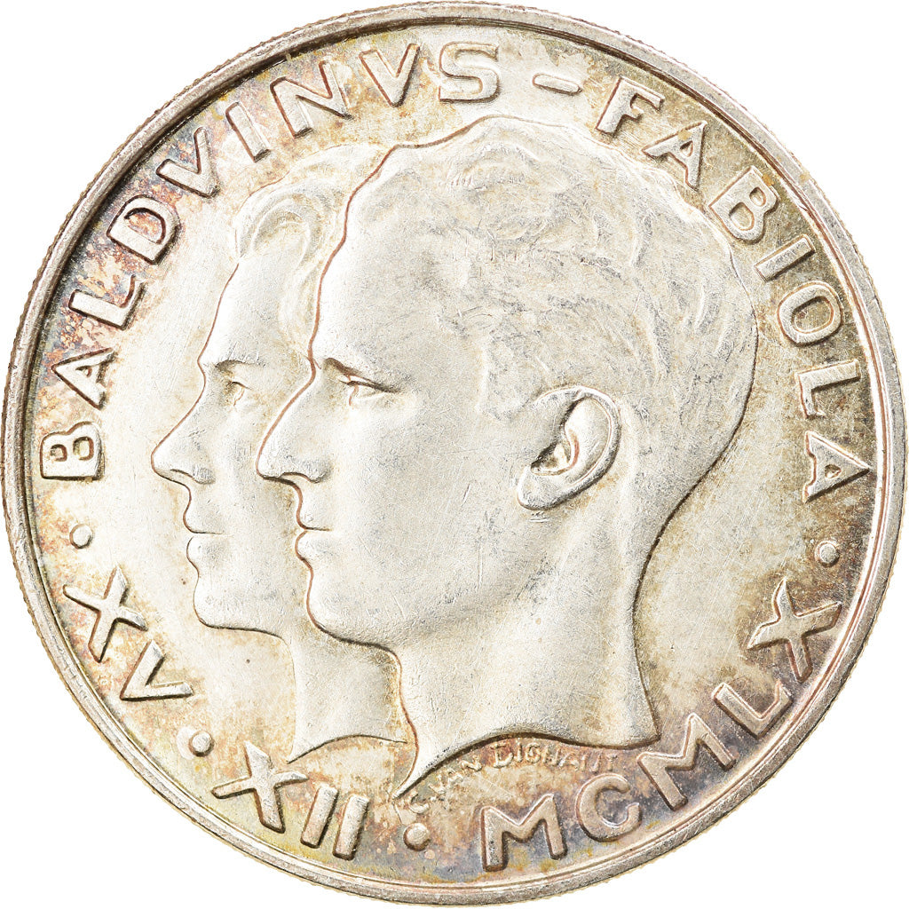 Coin, Belgium, 50 Francs, 50 Frank, 1960, Brussels, EF(40-45), Silver, KM:152.1