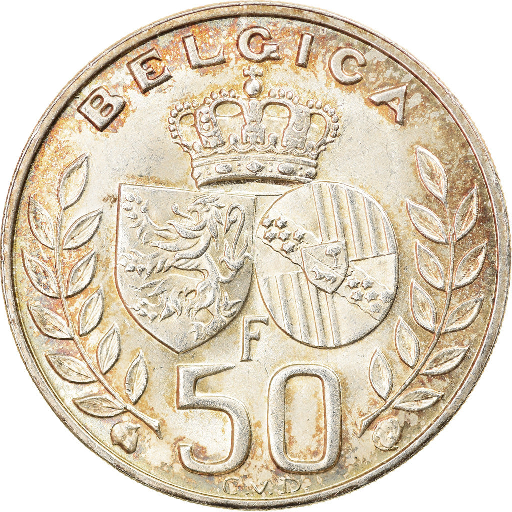 Coin, Belgium, 50 Francs, 50 Frank, 1960, Brussels, EF(40-45), Silver, KM:152.1