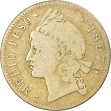 Moneta, Repubblica domenicana, 1/2 Peso, 1897, Dominican Republic Mint, Paris