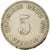Moneda, ALEMANIA - IMPERIO, Wilhelm II, 5 Pfennig, 1901, Berlin, BC+, Cobre -