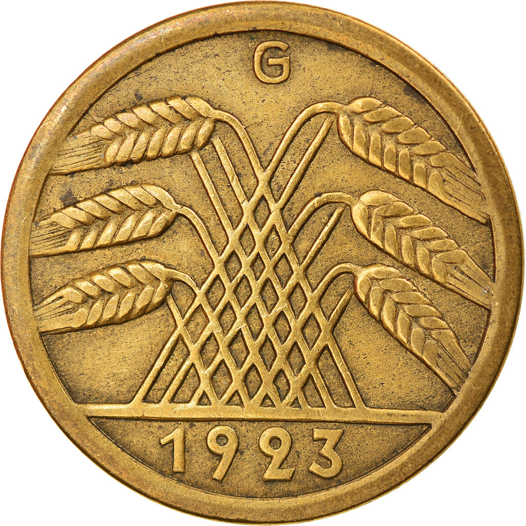 Coin, GERMANY, WEIMAR REPUBLIC, 50 Rentenpfennig, 1923, Karlsruhe, EF(40-45)