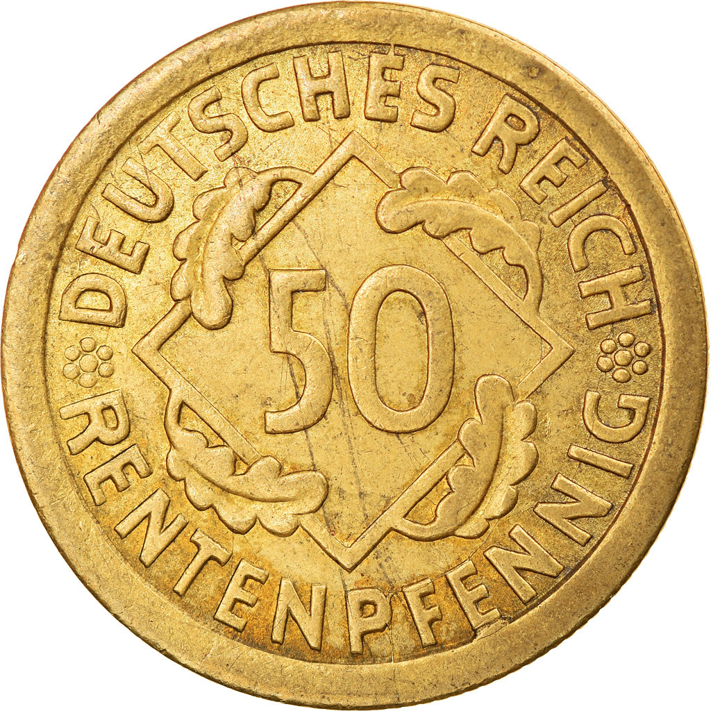 Monnaie, Allemagne, République de Weimar, 50 Rentenpfennig, 1924