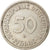 Moneda, ALEMANIA - REPÚBLICA FEDERAL, 50 Pfennig, 1969, Munich, MBC, Cobre -
