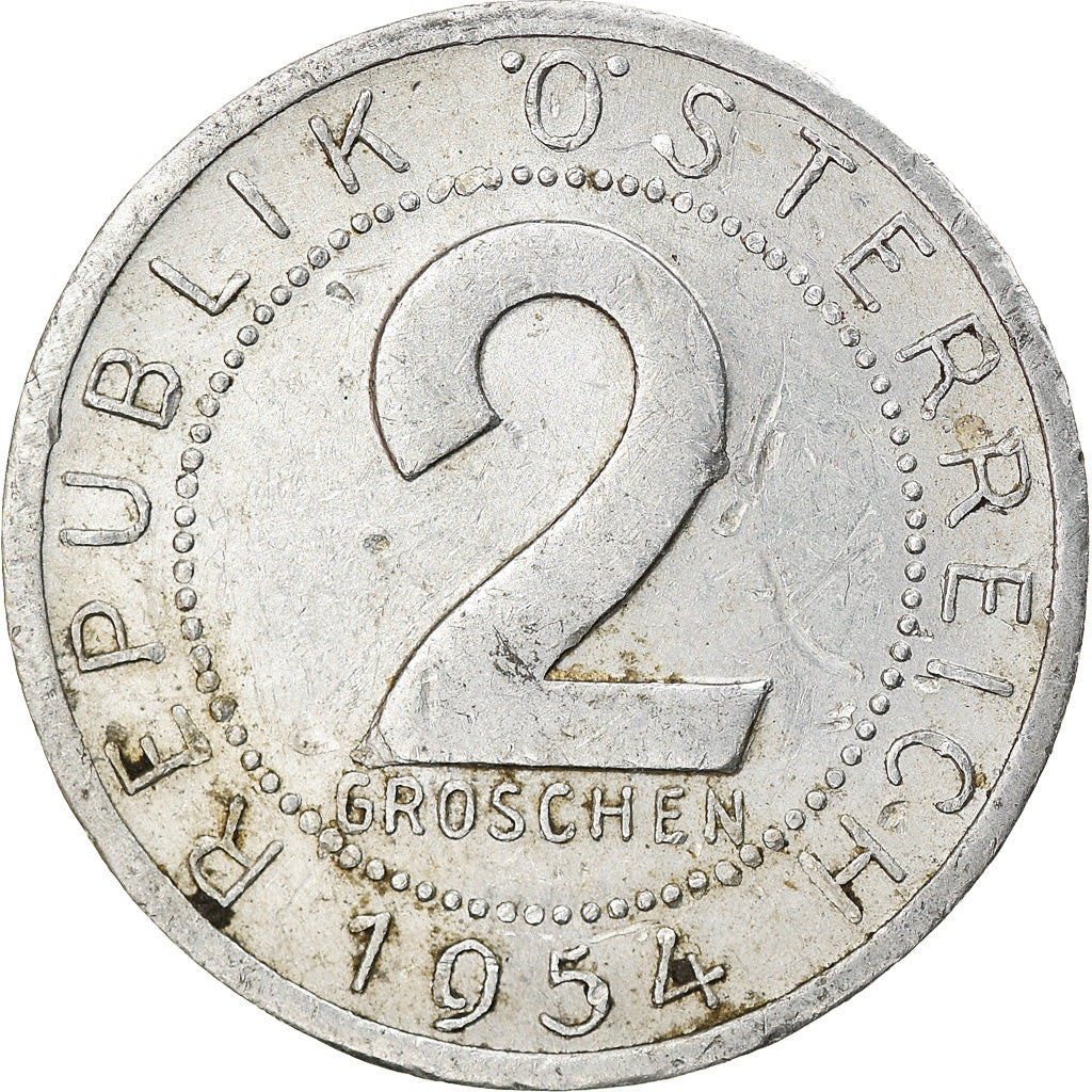 Coin, Austria, 2 Groschen, 1964, EF(40-45), Aluminum, KM:2876