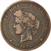 Coin, France, Cérès, 10 Centimes, 1874, Bordeaux, VF(30-35), Bronze, KM:815.2