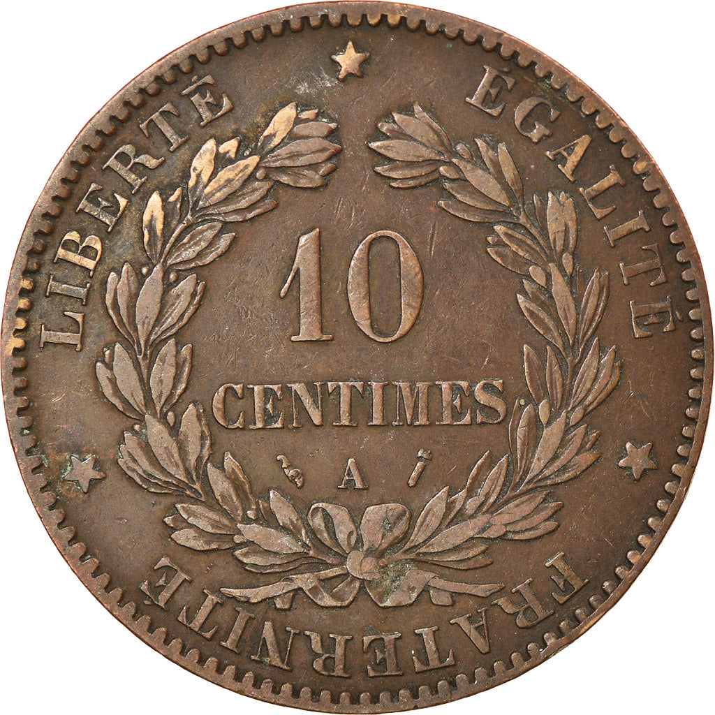 Coin, France, Cérès, 10 Centimes, 1882, Paris, EF(40-45), Bronze, KM:815.1