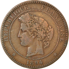Coin, France, Cérès, 10 Centimes, 1894, Paris, EF(40-45), Bronze, KM:815.1