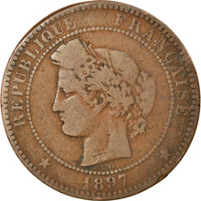 Coin, France, Cérès, 10 Centimes, 1897, Paris, EF(40-45), Bronze, KM:815.1