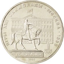 RUSSIA, Rouble, 1980, KM #177, MS(63), Copper-Nickel, 31, 12.33