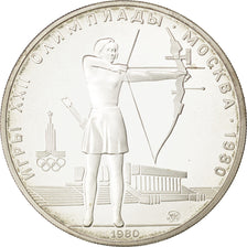 RUSSIA, 5 Roubles, 1980, KM #179, MS(63), Silver, 16.48