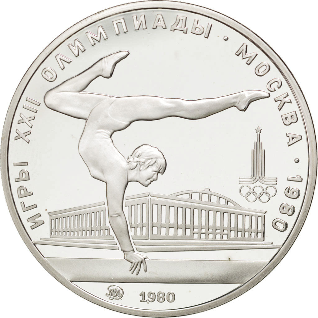 RUSSIA, 5 Roubles, 1980, KM #180, MS(63), Silver, 16.46