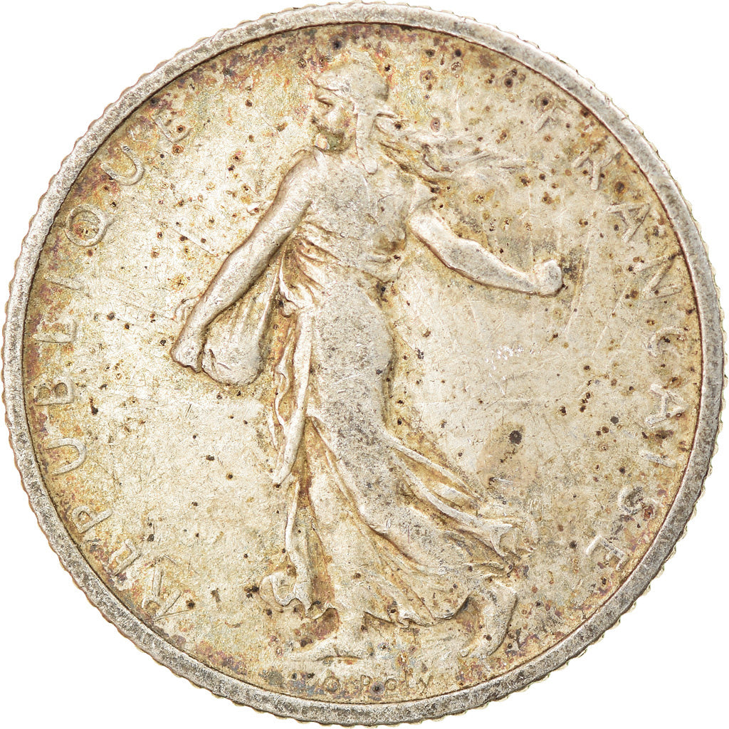 Coin, France, Semeuse, Franc, 1902, Paris, VF(30-35), Silver, KM:844.1