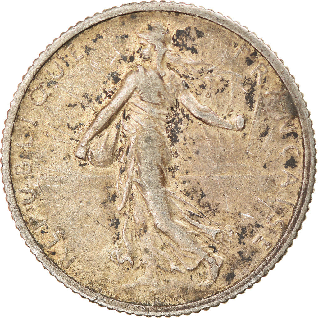 Monnaie, France, Semeuse, Franc, 1916, Paris, TB, Argent, Gadoury:467, KM:844.1
