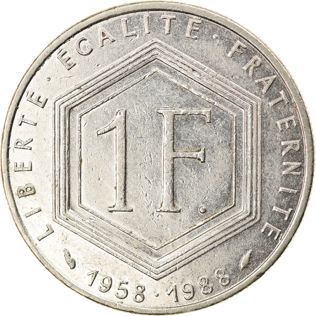 Münze, Frankreich, Charles de Gaulle, Franc, 1988, Paris, SS, Nickel, KM:963