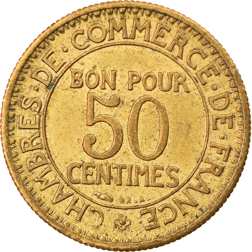 Coin, France, Chambre de commerce, 50 Centimes, 1928, Paris, EF(40-45)