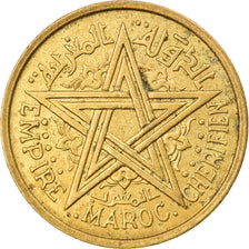 Coin, Morocco, Mohammed V, 2 Francs, 1945, Paris, EF(40-45), Aluminum-Bronze
