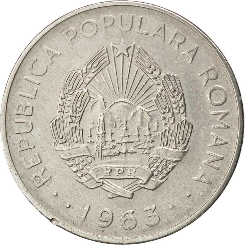 Roumanie, République Populaire, 3 Lei 1963, KM 91