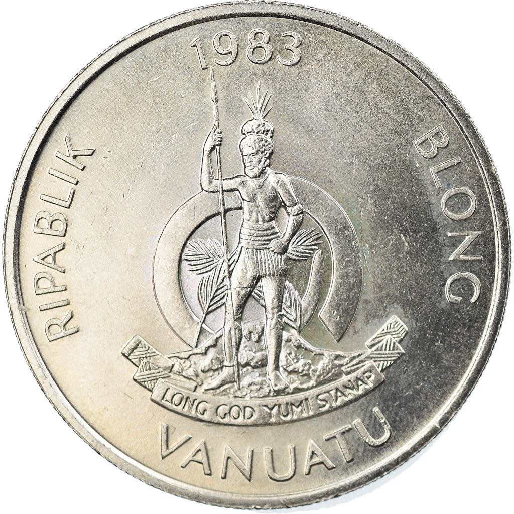 Coin, Vanuatu, 20 Vatu, 1983, British Royal Mint, EF(40-45), Copper-nickel, KM:7