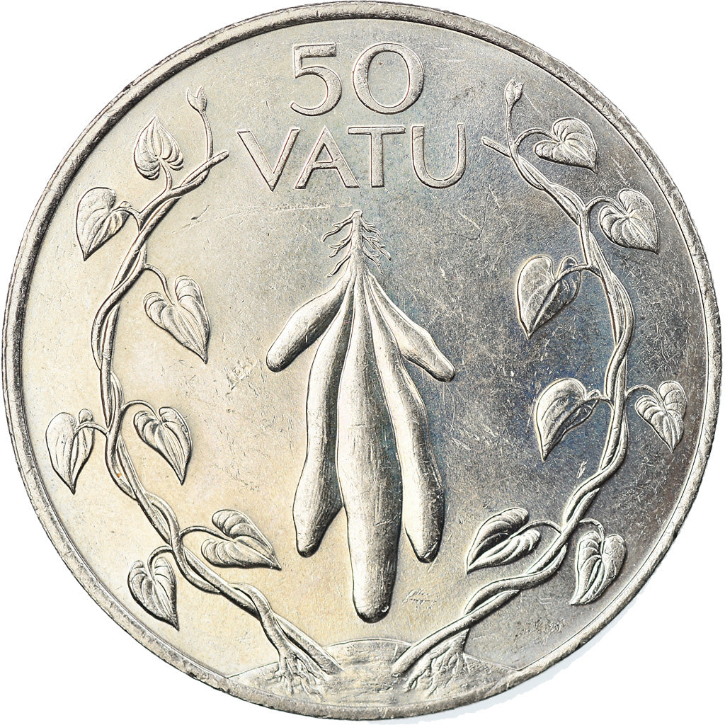 Coin, Vanuatu, 50 Vatu, 1983, British Royal Mint, EF(40-45), Copper-nickel, KM:8