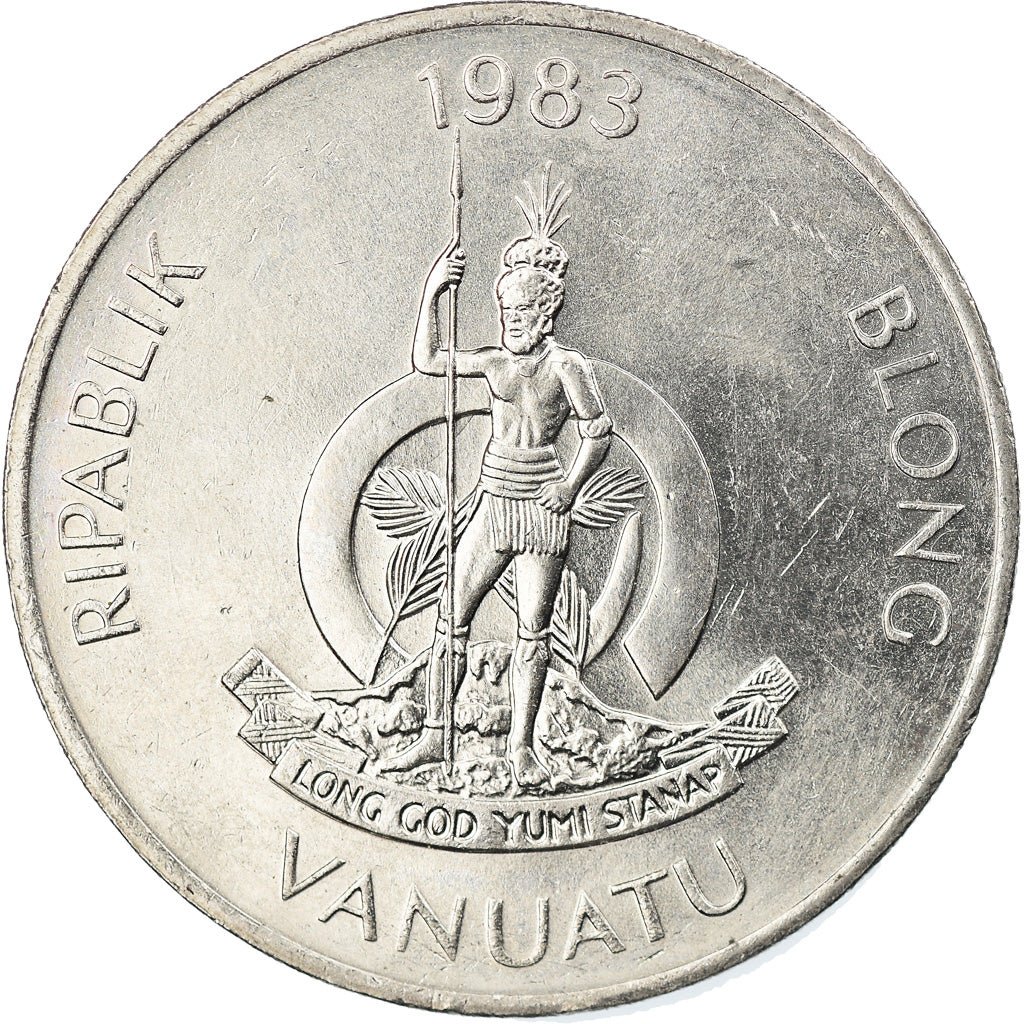 Coin, Vanuatu, 50 Vatu, 1983, British Royal Mint, EF(40-45), Copper-nickel, KM:8