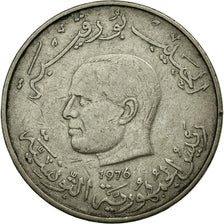 Coin, Tunisia, Dinar, 1976, EF(40-45), Copper-nickel, KM:304