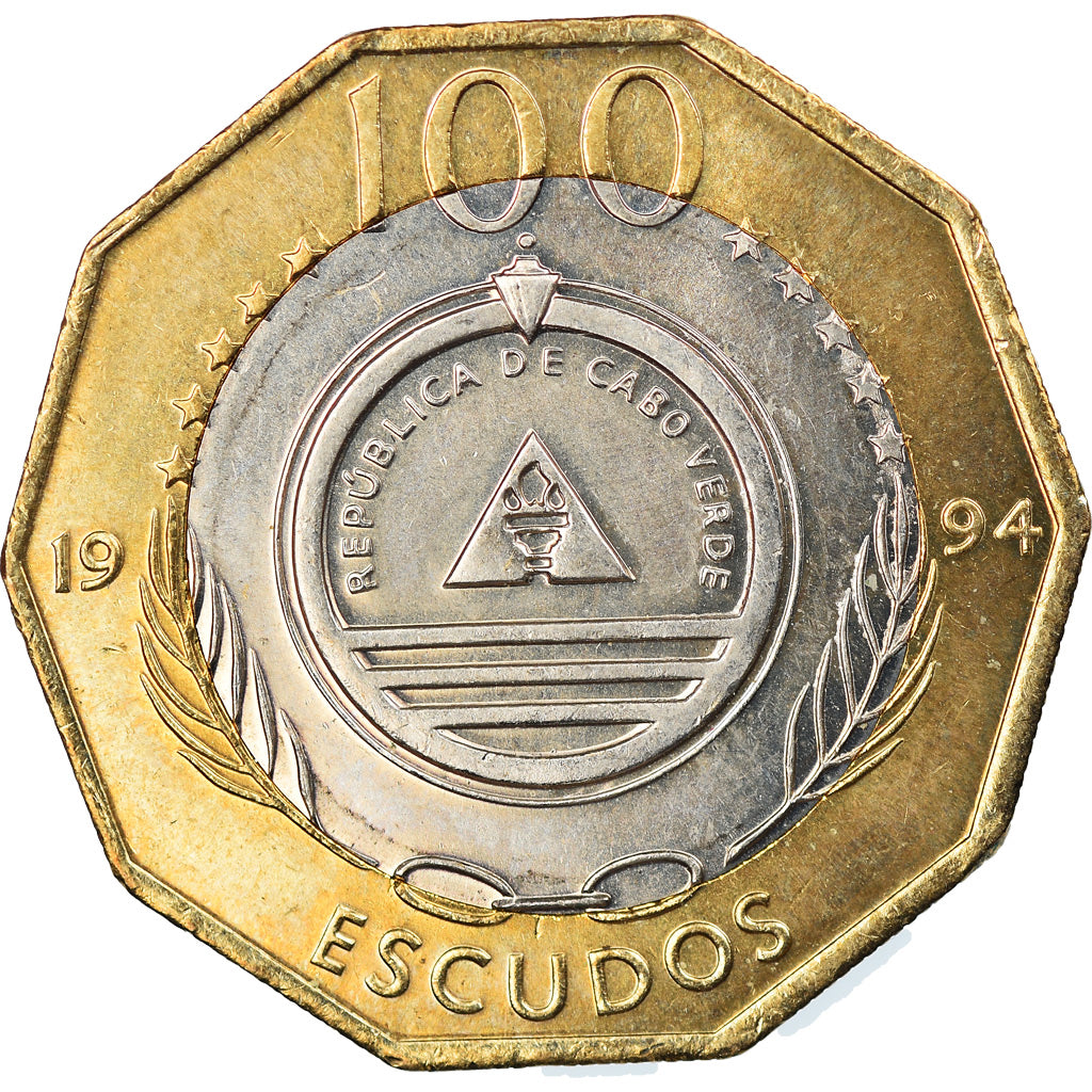 Coin, Cape Verde, 100 Escudos, 1994, EF(40-45), Bi-Metallic, KM:38a
