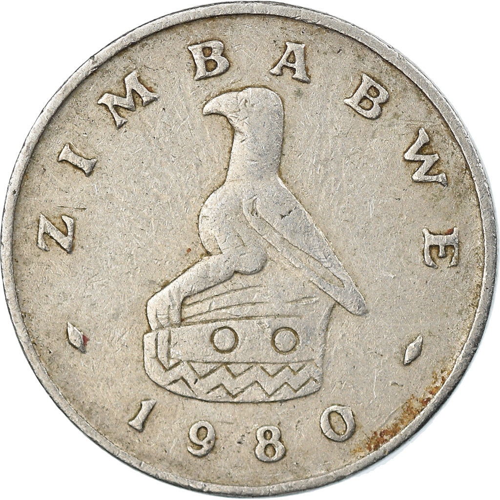 Coin, Zimbabwe, 5 Cents, 1980, VF(30-35), Copper-nickel, KM:2