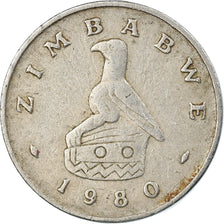 Coin, Zimbabwe, 5 Cents, 1980, VF(30-35), Copper-nickel, KM:2