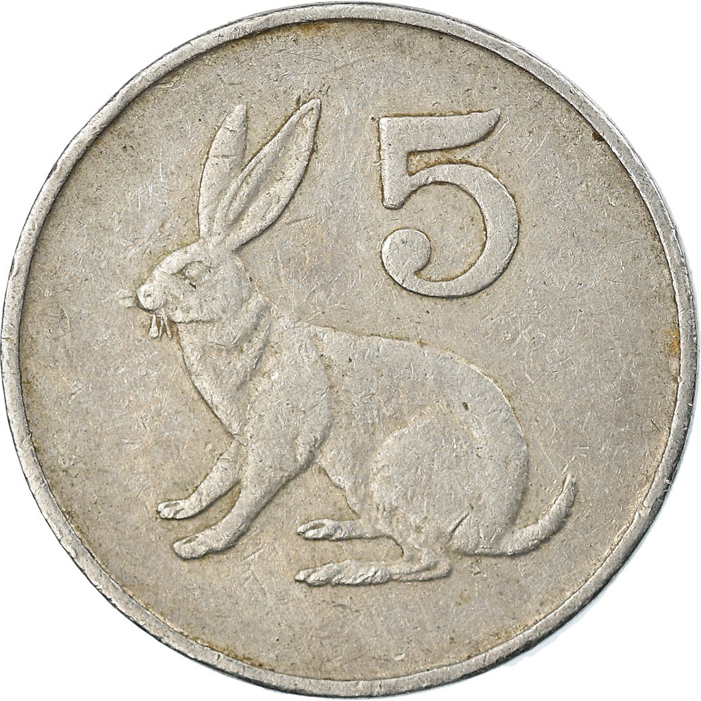 Coin, Zimbabwe, 5 Cents, 1980, VF(30-35), Copper-nickel, KM:2