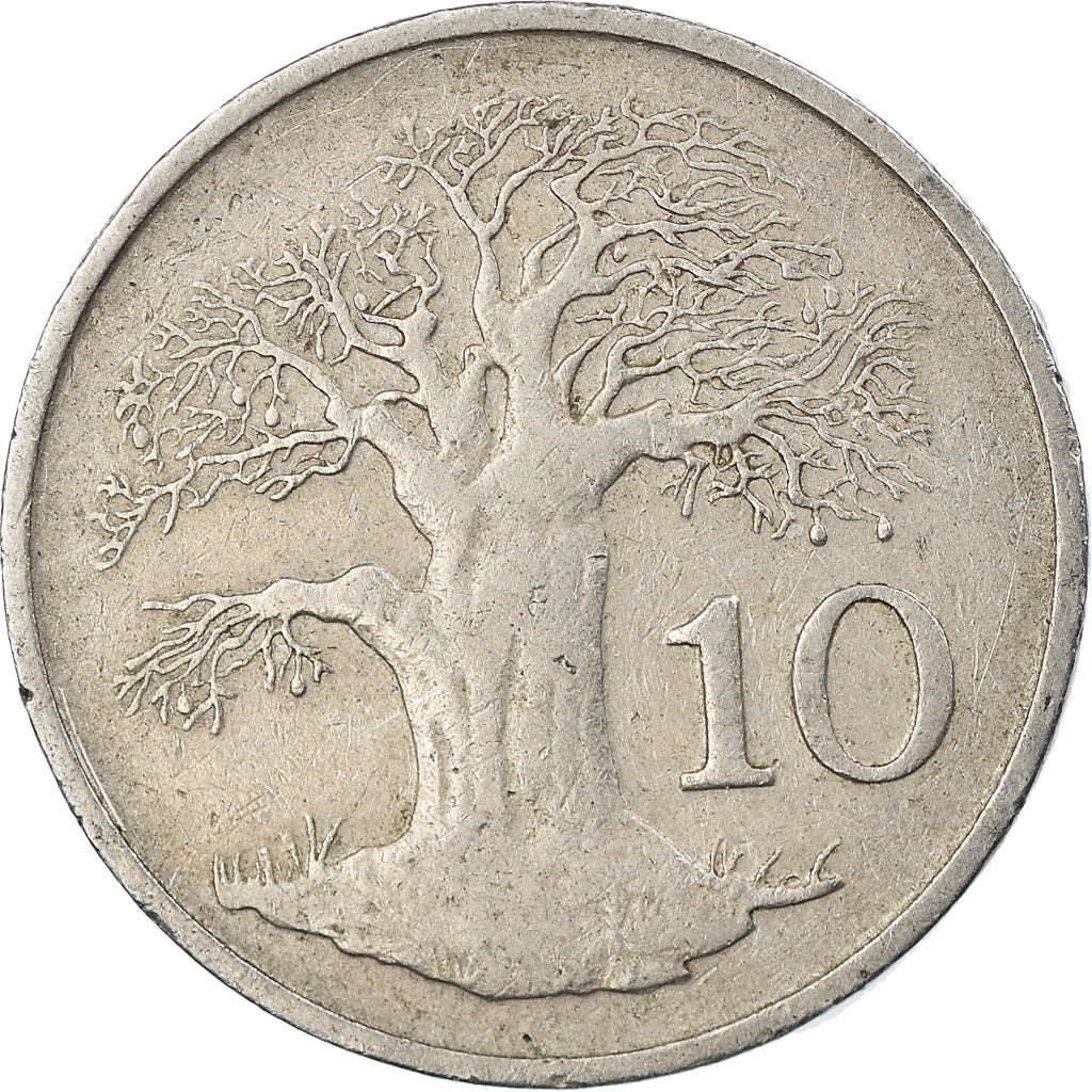 Coin, Zimbabwe, 10 Cents, 1991, VF(30-35), Copper-nickel, KM:3