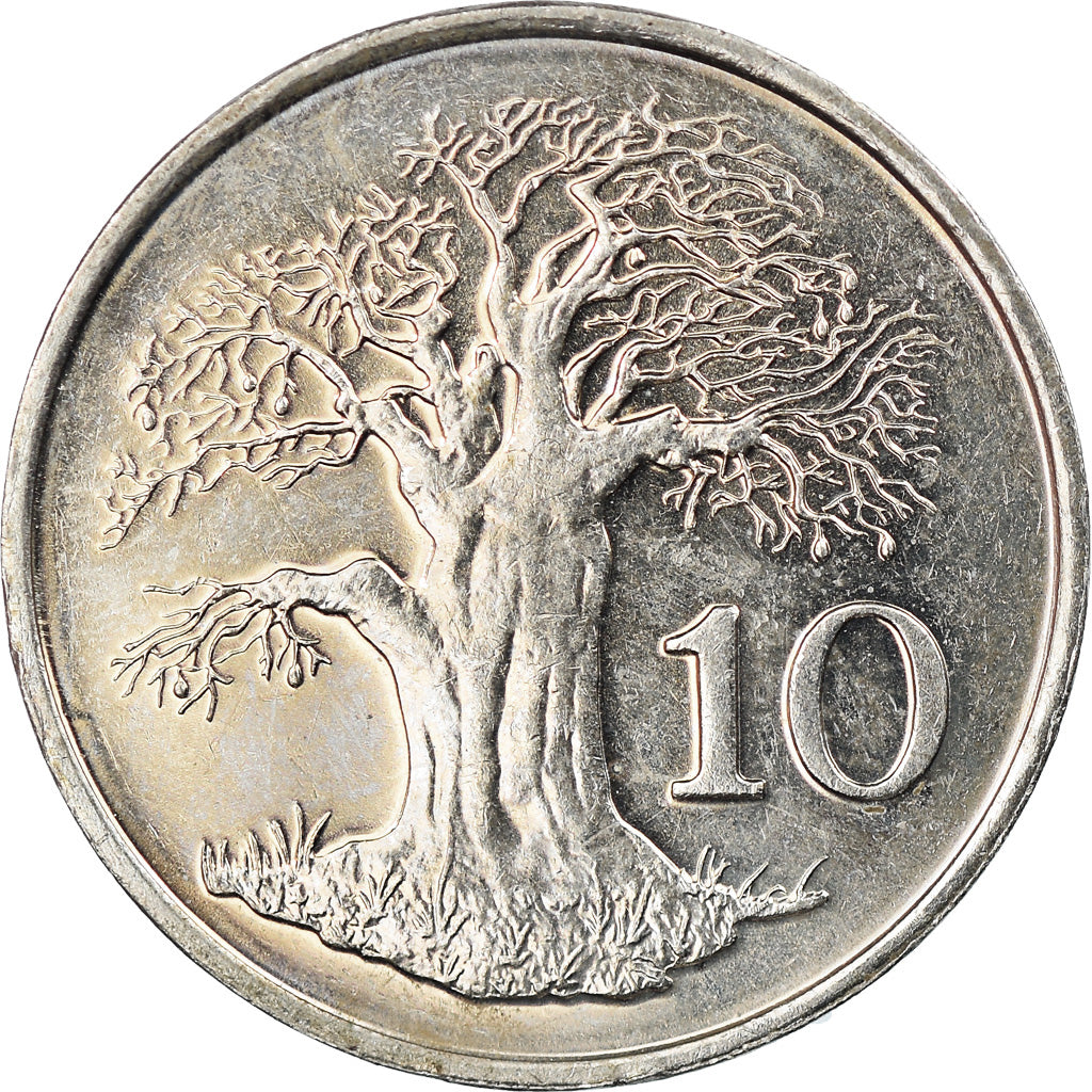Coin, Zimbabwe, 10 Cents, 1999, EF(40-45), Copper-nickel, KM:3
