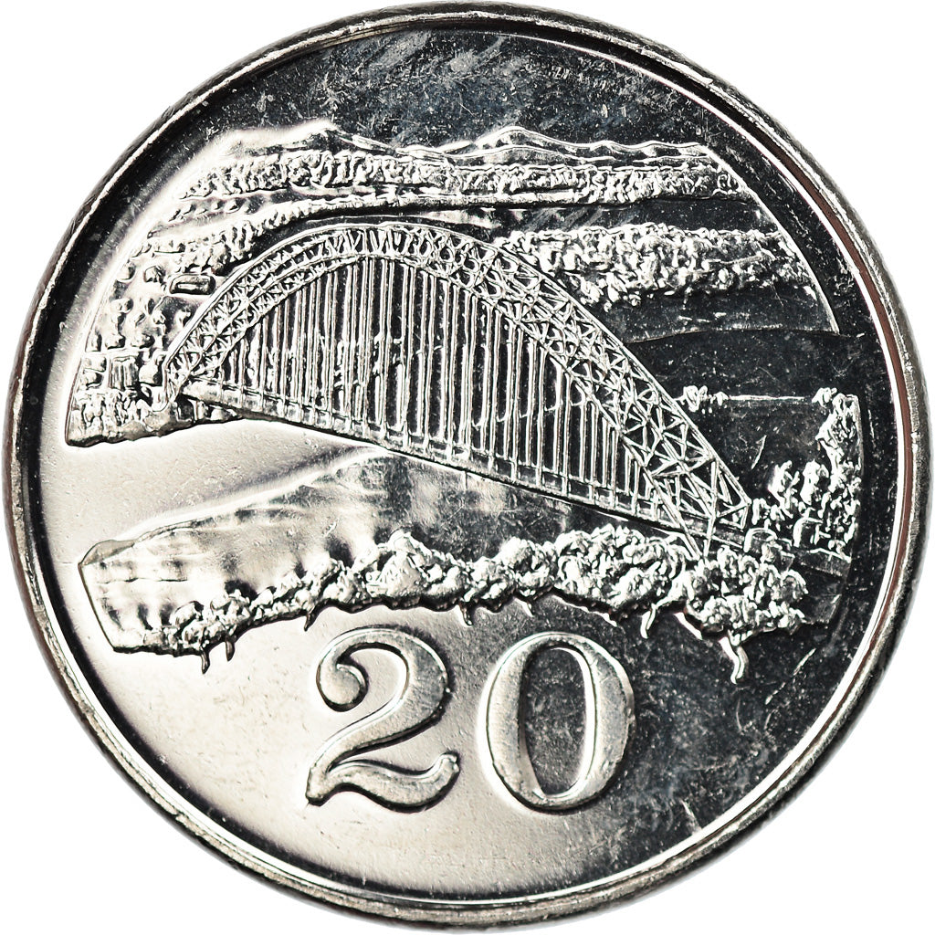 Monnaie, Zimbabwe, 20 Cents, 2002, Harare, TTB, Nickel plated steel, KM:4a