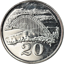 Monnaie, Zimbabwe, 20 Cents, 2002, Harare, TTB, Nickel plated steel, KM:4a