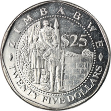 Coin, Zimbabwe, 25 Dollars, 2003, Harare, EF(40-45), Nickel plated steel, KM:15