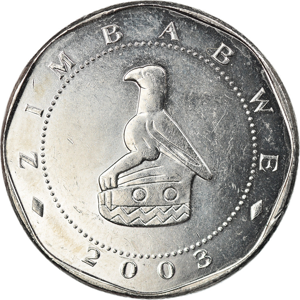 Coin, Zimbabwe, 25 Dollars, 2003, Harare, EF(40-45), Nickel plated steel, KM:15