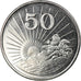 Coin, Zimbabwe, 50 Cents, 2002, Harare, EF(40-45), Nickel plated steel, KM:5a