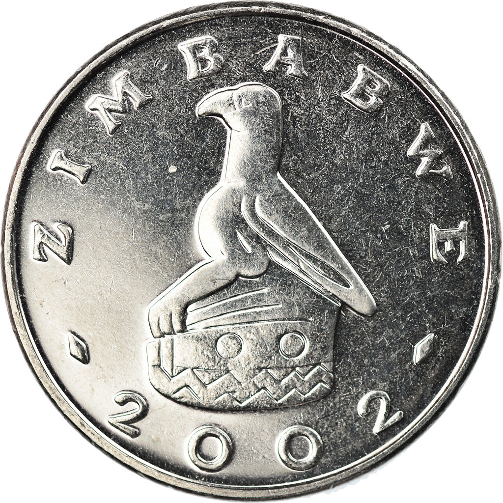 Coin, Zimbabwe, 50 Cents, 2002, Harare, EF(40-45), Nickel plated steel, KM:5a