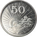 Coin, Zimbabwe, 50 Cents, 2002, Harare, EF(40-45), Nickel plated steel, KM:5a