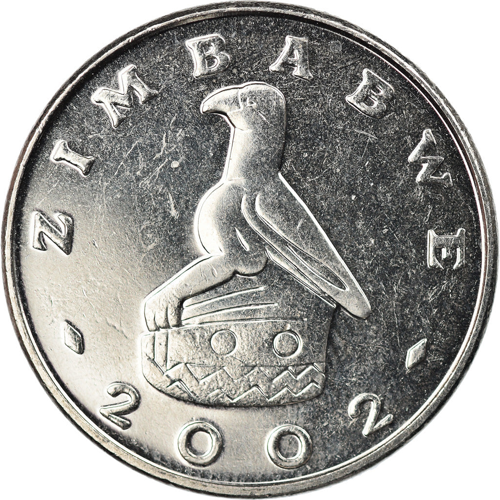 Coin, Zimbabwe, 50 Cents, 2002, Harare, EF(40-45), Nickel plated steel, KM:5a